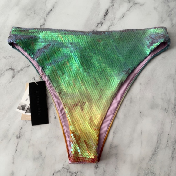 Gianni Bini x Dannijo NWT Sequin Frankie Top & Jacinda Bikini Bottom Set Swim L - Picture 4 of 6